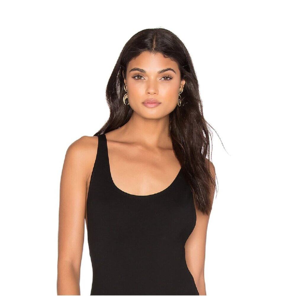 Revolve LPA Black Scoop Neck Sleeveless Bodysuit